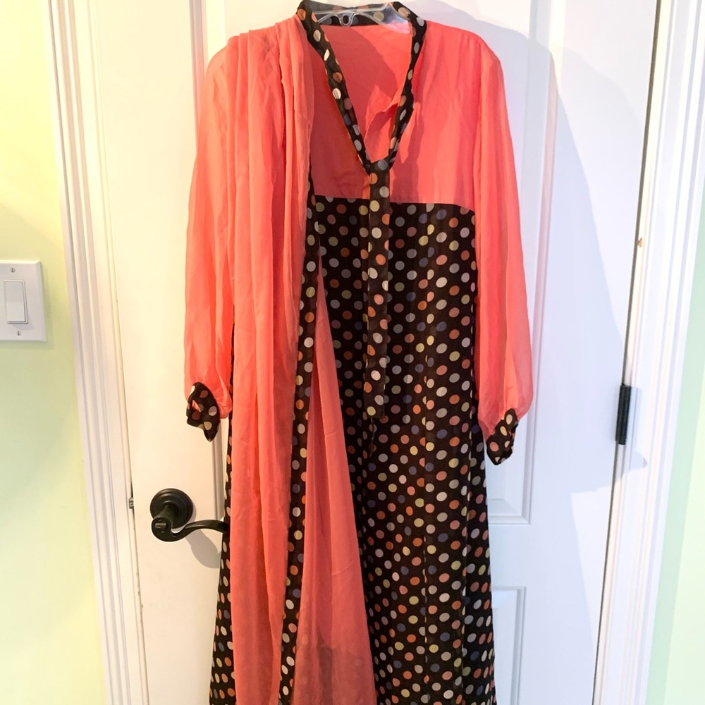 Polka dot Pakistani suit